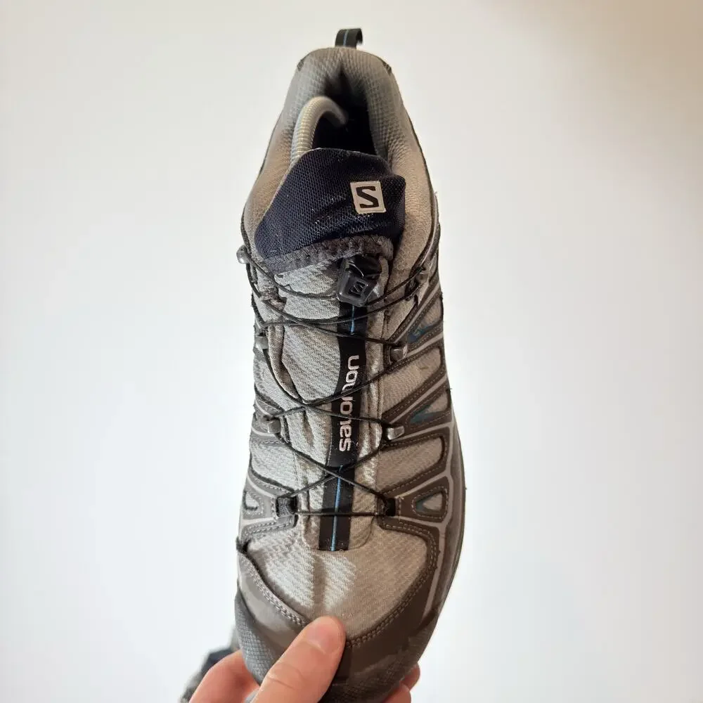 Men's Size 12 Salomon X Ultra Pioneer GORE-TEX Hiking Shoes Black Gray Outdoors